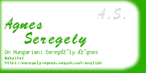 agnes seregely business card